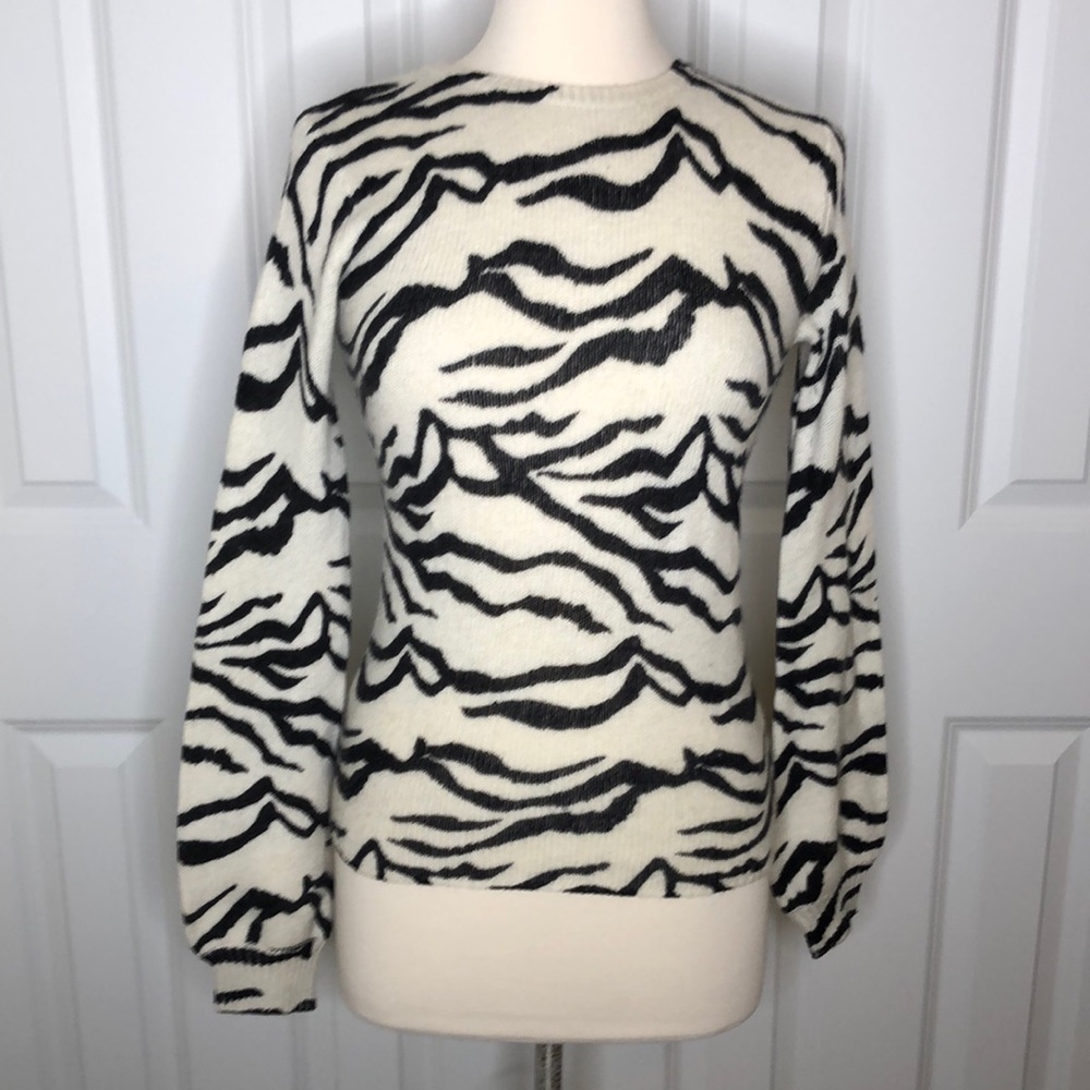 Generation Love Wool Cashmere Blend Printed Sweater XS